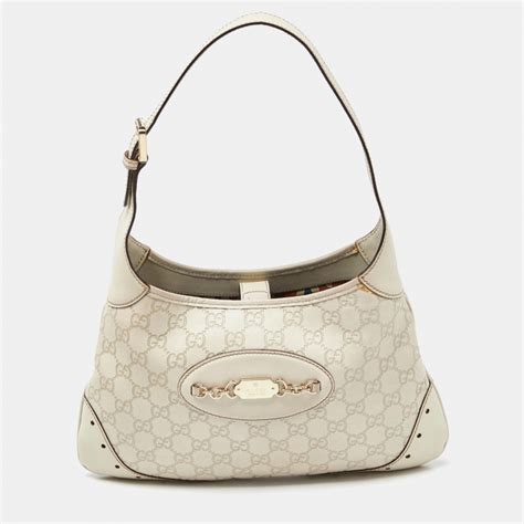 gucci hobo bag at beverly center|Gucci White Guccissima Leather Punch Hobo – Queen Bee of .